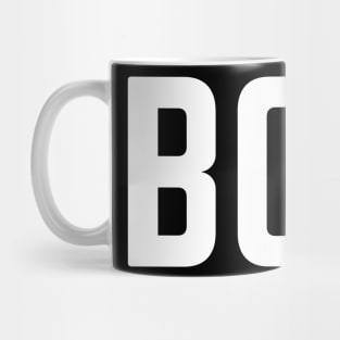 Boo. Minimalistic Halloween Design. Simple Halloween Costume Idea Mug